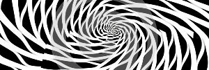 A black and white image of a spiral. Generative AI image.