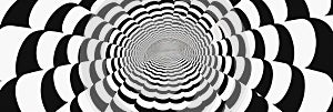 A black and white image of a spiral. Generative AI image.