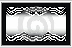 a black and white image of a wavy pattern on a white background