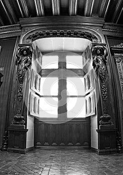 Black And White Interior Window at Chenonceau