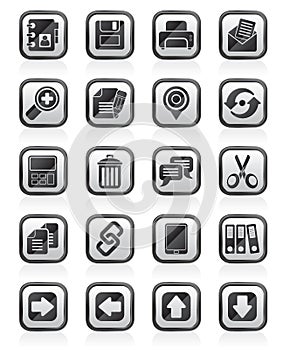 Black an white internet Interface Icons