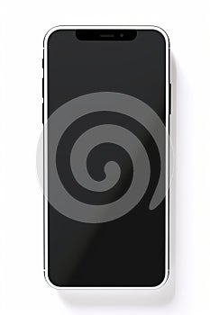Black and white iphone with white back and front side. Generative AI