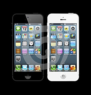 Black and white iPhones 5
