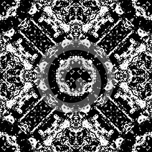 Black and white kaleidoscopic background