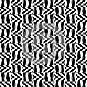 Black and White Kente Cloth Seamless Pattern