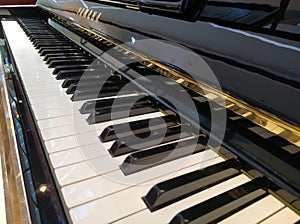 Black and white keys of piano