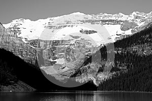 Black and white landscape of canada