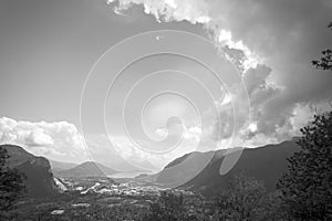 Black and white landscape Gravellona Toce