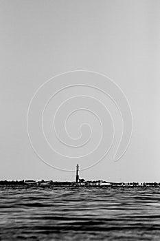 Black and White Lighthouse landscape Portrait