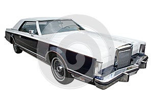 Black and white limousine