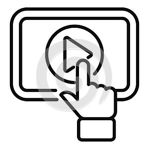 Click playback icon line art illustration photo