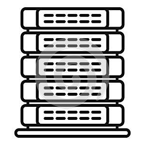 Vector illustration of a data server rack