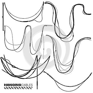 Hanging cables illustration photo