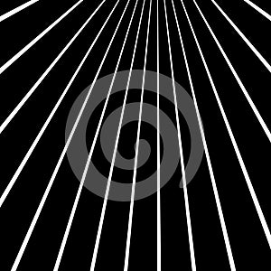 Black White Lines In 3D Abstract Art