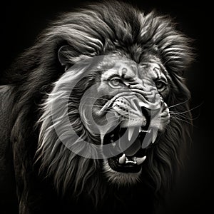 Black And White Lion: Realistic Daz3d Art From Ivory Coast