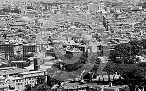 A black and white look over the top of Romeâ€”the eternal city - ITALY - ITALIA