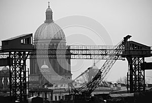 A black and white look at Saint Petersburg, Russia