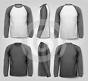Black and white male long sleeved shirts photo