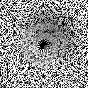 Black and white mandala