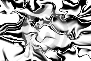 Black and white marble / zebra pattern. Psychedelic twisting background