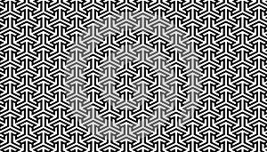 Black and white maze pattern. Modern fabric texture. Geometric monochrome arrow background