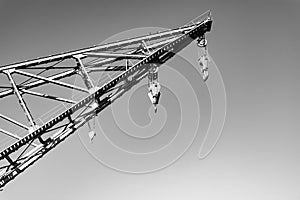 Black and white Metal Crane