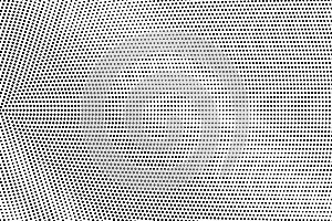 Black on white micro halftone texture. Smooth dotwork gradient. Dotted vector background. Monochrome halftone overlay