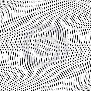 Black and white moire lines, striped psychedelic background. Op photo
