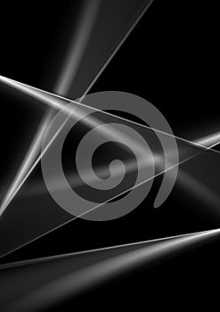 Black and white monochrome smooth lines abstraction