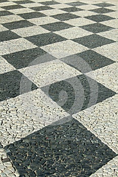 Black and white mosaics decoration