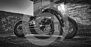 Black and white motorCicle photo