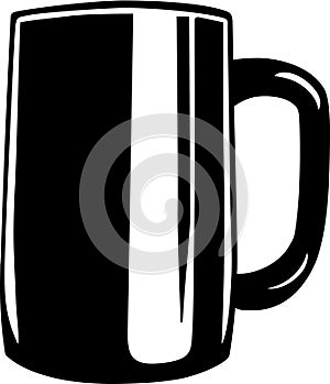 Black and White Mug Illustration
