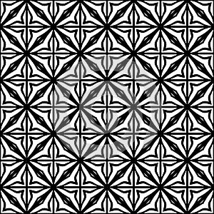 Black and White Mugal Jali Pattern