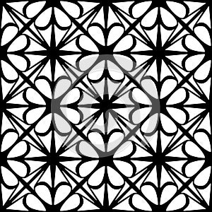 Black and White Mugal Jali Pattern