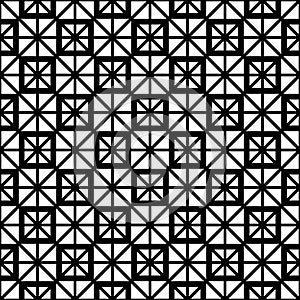 Black and White Mugal Jali Pattern