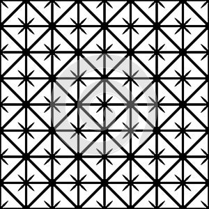 Black and White Mugal Jali Pattern