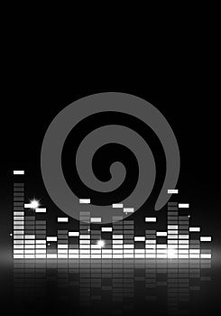 Black and White Music Equalizer