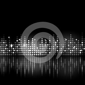 Black and White Music Equalizer