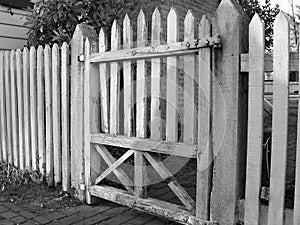 Black & White Old Wooden Gate