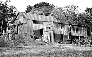 Black and White Open Barn
