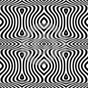 Black and white opt art background