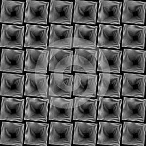 Black and white optical illusion.