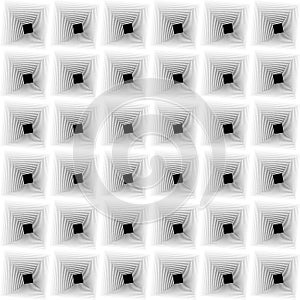 Black and white optical illusion.