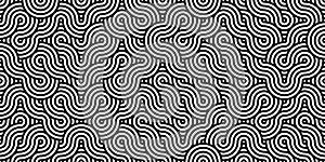 Black and white oriental pattern, geometric wave illusion futuristic elegant vector background, abstract wallpaper