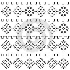Black White Ornamental Pattern Texture Background