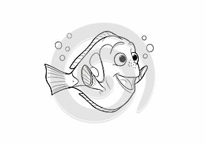 Nemo dory drawing