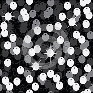 Black and white paillettes
