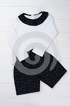 Black and white pajama set