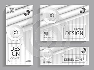 Black and white paper brochures
