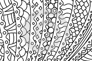 Black and white pattern for coloring book pages